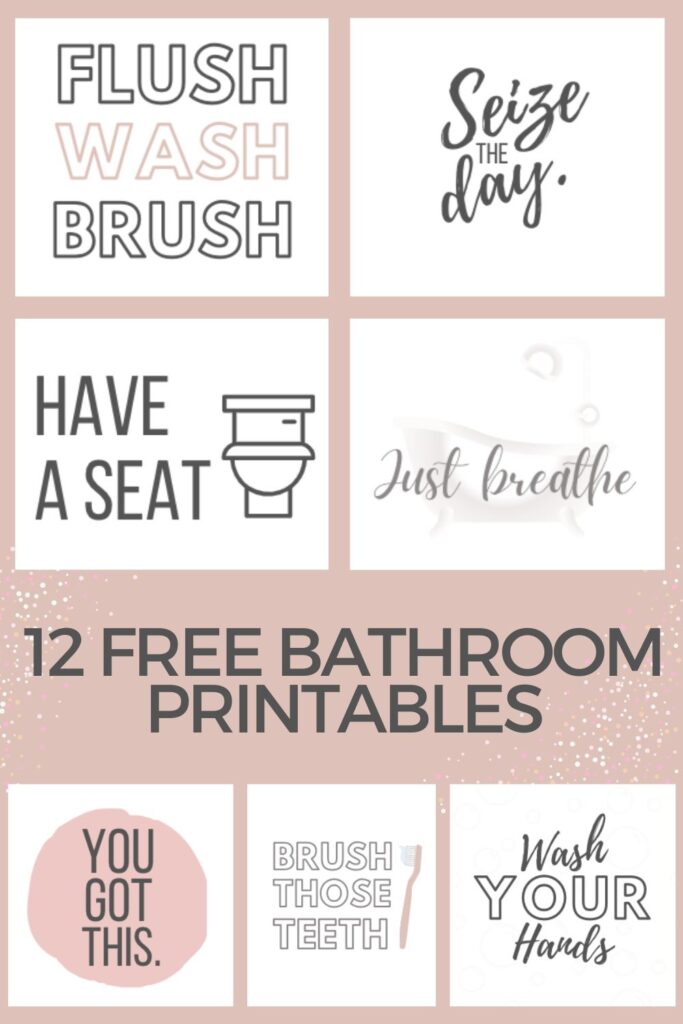 Bathroom wall art printables pinterest pin