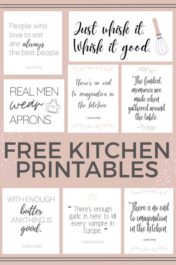 Free kitchen decor printables pinterest pin