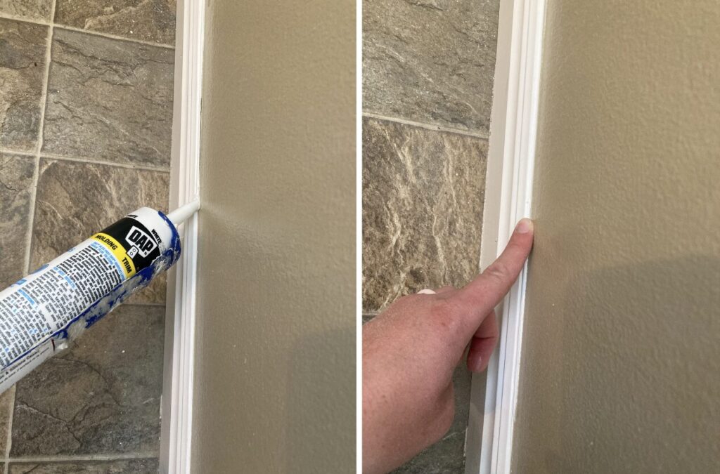 caulking baseboards