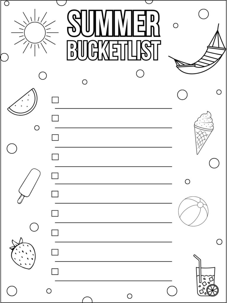 Summer Bucket List Ideas + FREE Summer Bucket List Printable