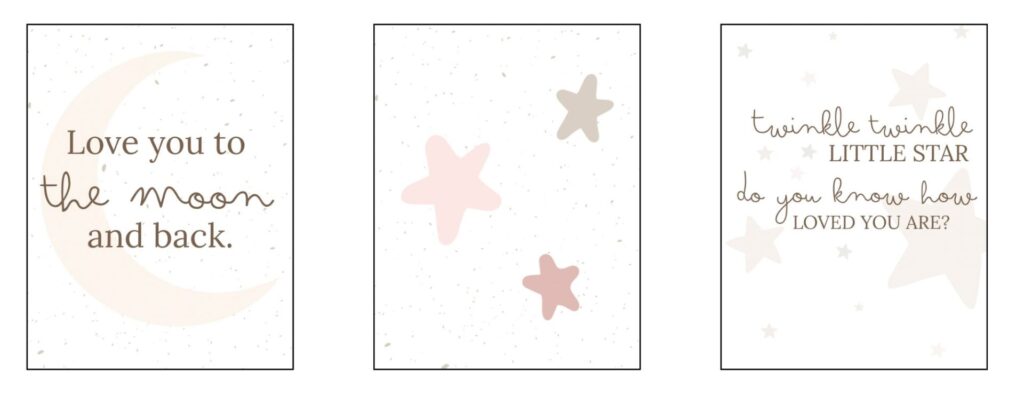 stars and moon nursery printable